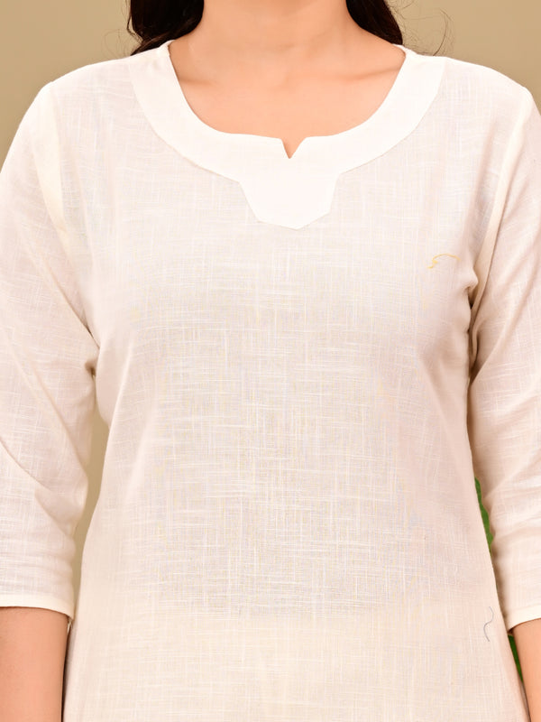 Off white Solid Color Linen blend  Coordset