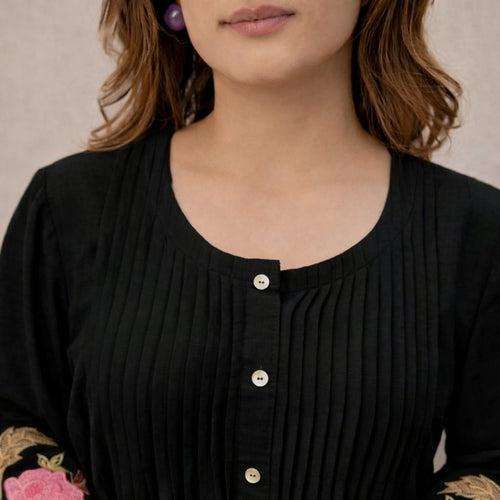 Designer Black Ethnic Co-Ord Set for Women
