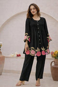 Designer Black Ethnic Co-Ord Set for Women