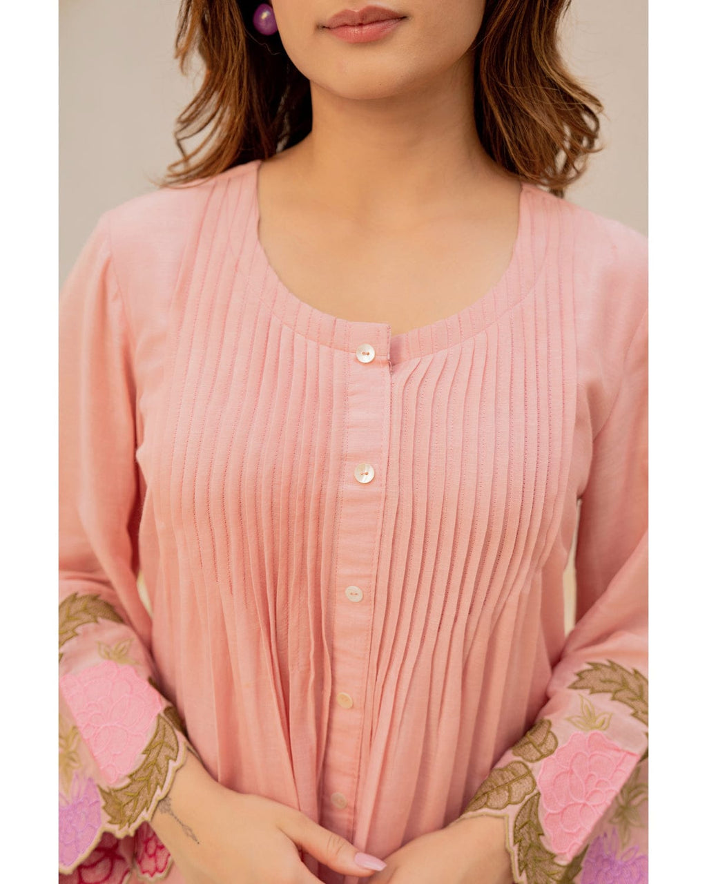Designer Pink Ethnic Co-Ord Set for Women