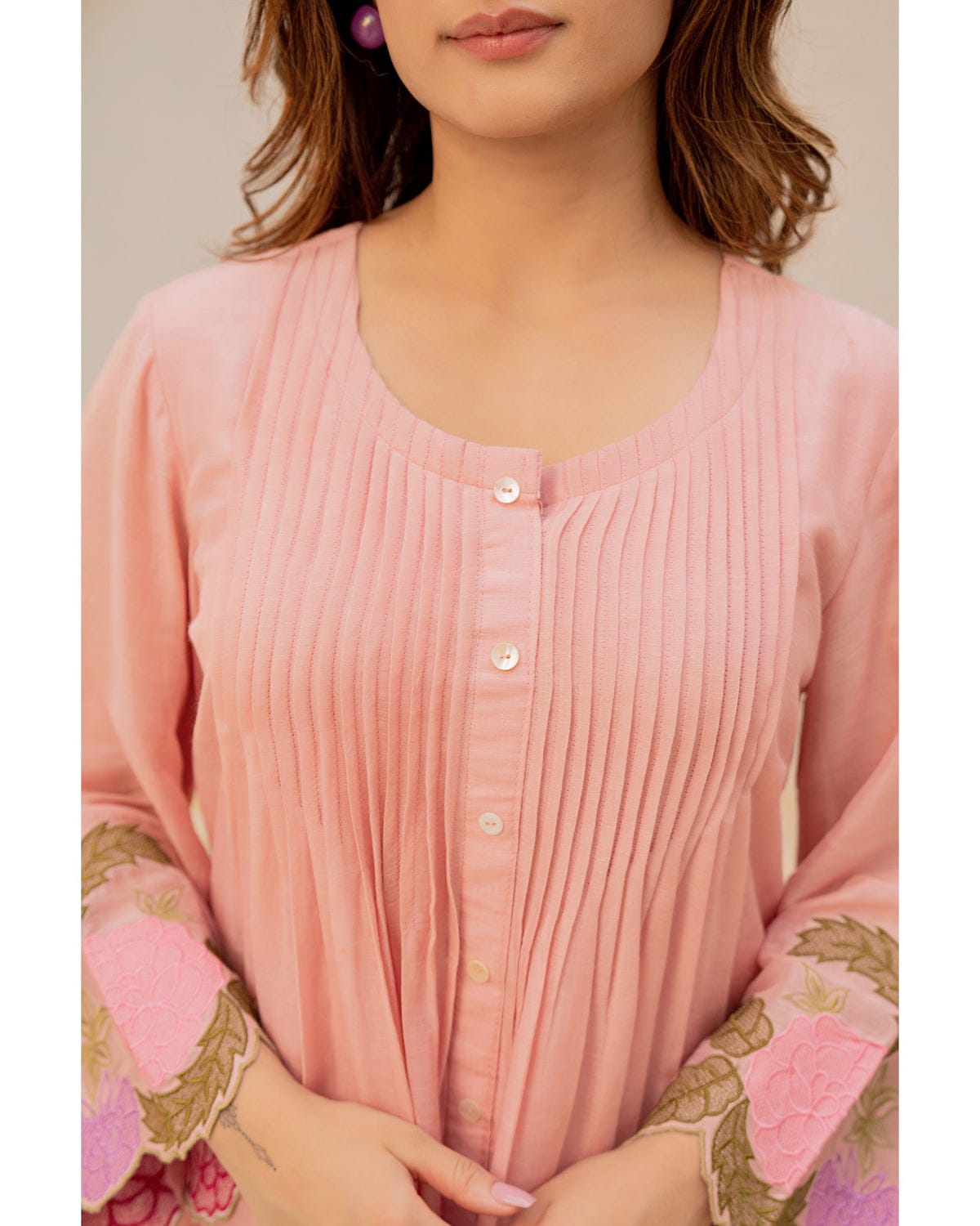 Designer Pink Ethnic Co-Ord Set for Women