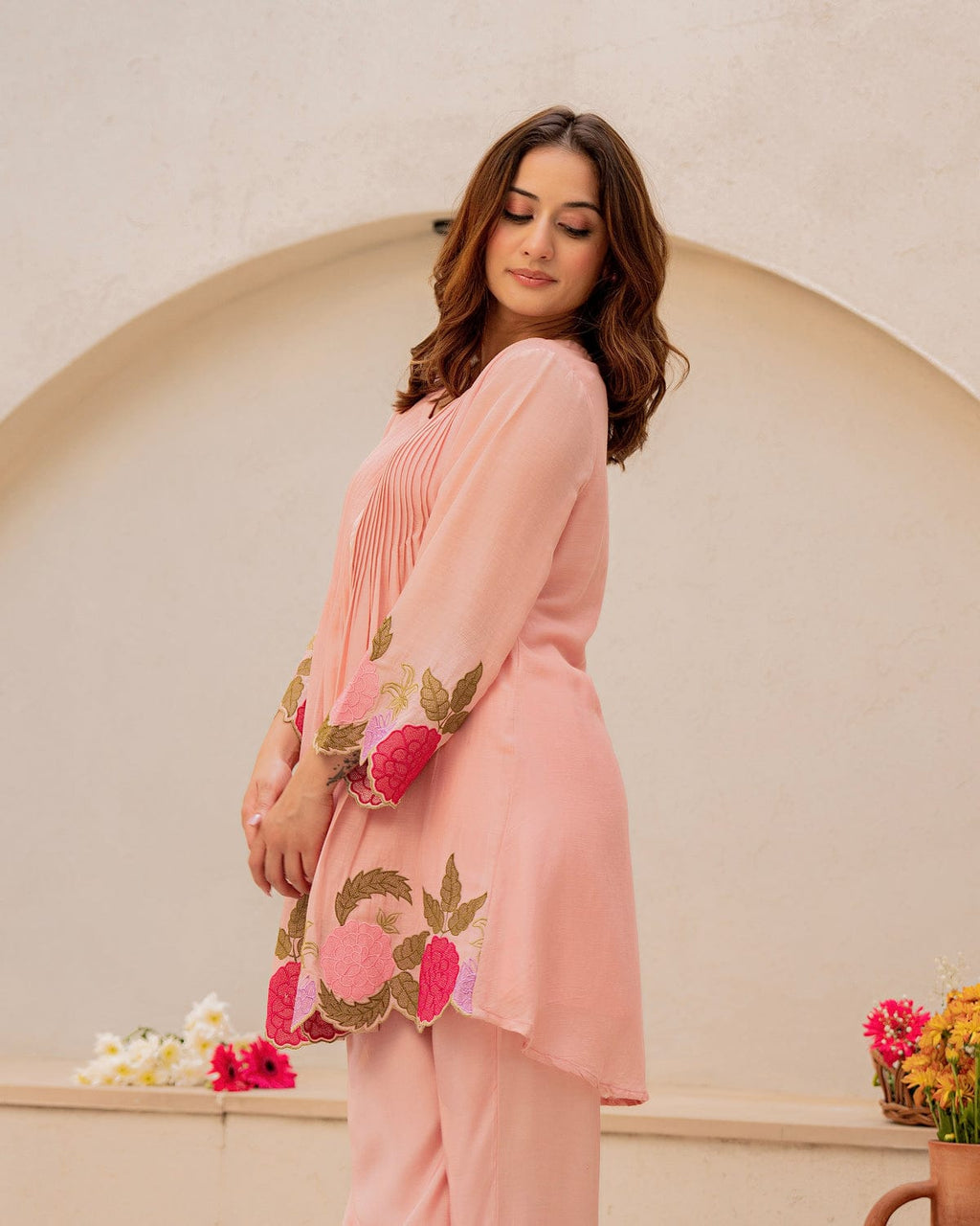 Designer Pink Ethnic Co-Ord Set for Women
