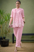 Soft Pink Ethnic Co-Ord Set for Women