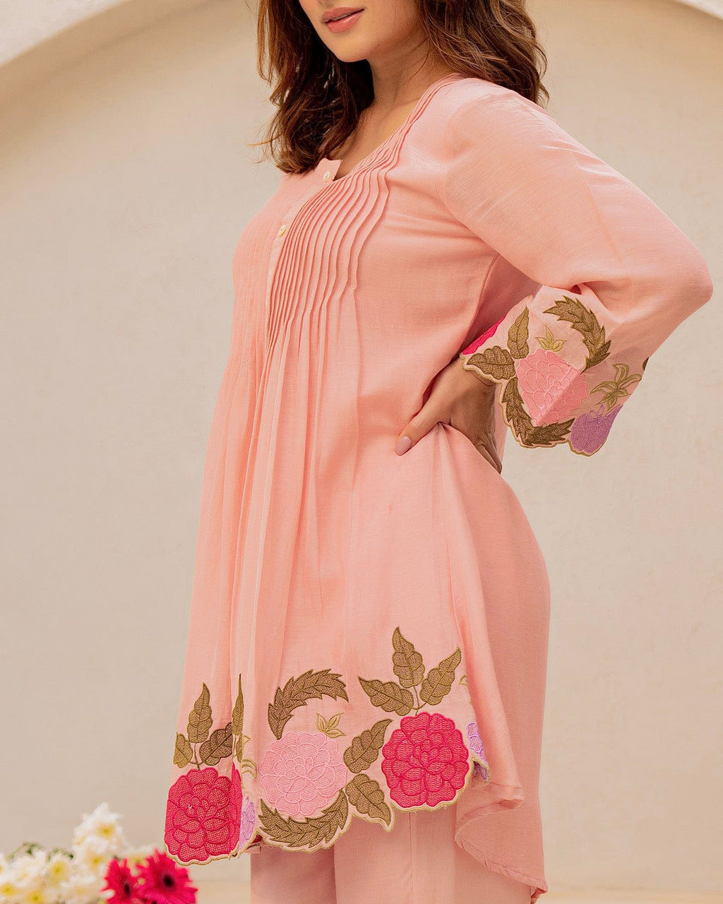 Designer Pink Ethnic Co-Ord Set for Women
